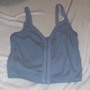 pacsun, cropped, cami tank, light blue